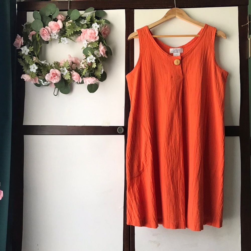 Vintage Collette orange dress